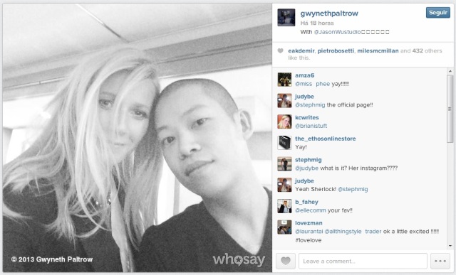 Gwyneth Paltrow estreia no Instagram